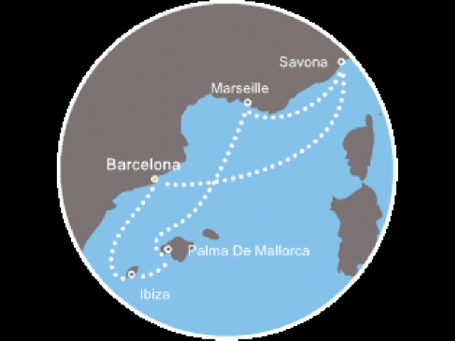 Costa Favolosa - Spanyolország, Baleár-szigetek, Franciaország, Olaszország