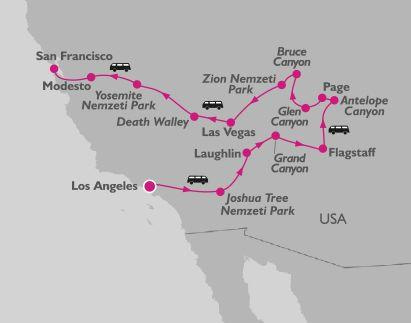 USA Nyugati-part körutazás a legszebb nemzeti parkokkal - Csoportos körutazás 2023