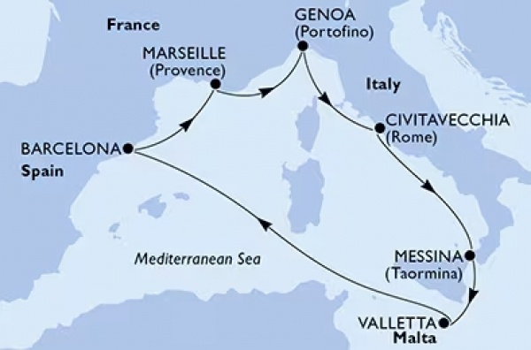 Mediterrán történelem csoportos hajóút, busszal