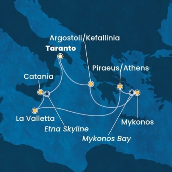 Costa Fascinosa - Görögország, Málta, Olaszország