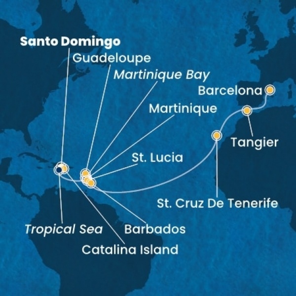 Costa Fascinosa - Dominikai Köztársaság, Holland Antillák (ABC-szigetek), Kanári-szigetek, Marokkó, Spanyolország