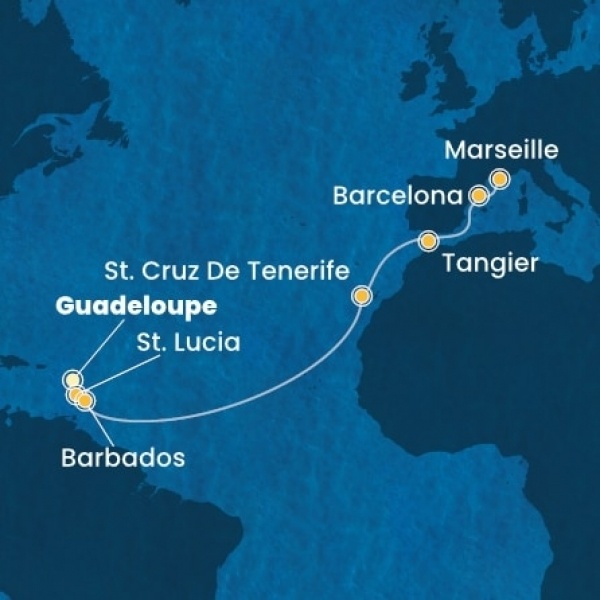 Costa Fascinosa - Holland Antillák (ABC-szigetek), Kanári-szigetek, Marokkó, Spanyolország, Franciaország