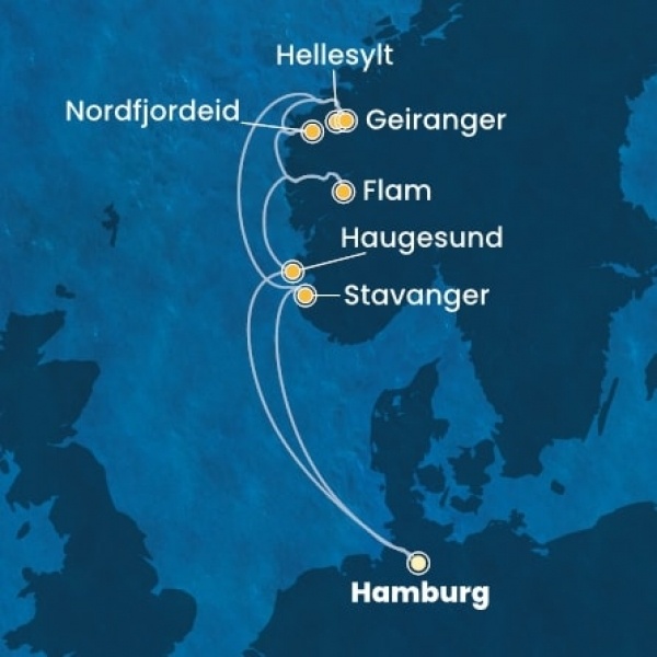 Costa Favolosa - Németország, Norvégia