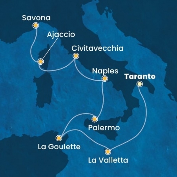 Costa Fascinosa - Málta, Olaszország, Corsica (France)