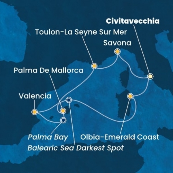 Costa Pacifica - Olaszország, Franciaország, Baleár-szigetek, Spanyolország