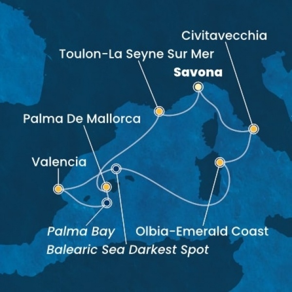 Costa Pacifica - Olaszország, Franciaország, Baleár-szigetek, Spanyolország