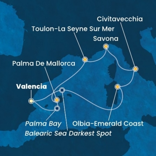 Costa Pacifica - Spanyolország, Olaszország, Franciaország, Baleár-szigetek