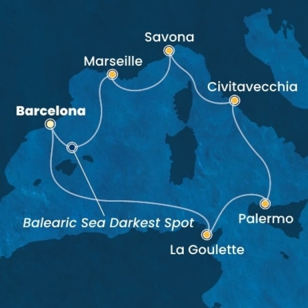 Costa Pacifica - Spanyolország, Olaszország, Franciaország