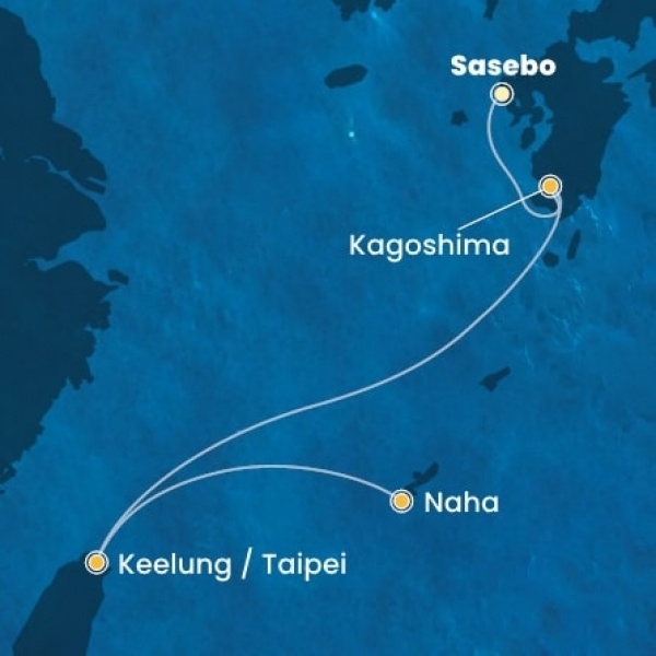 Costa Serena - Japán, Taiwan