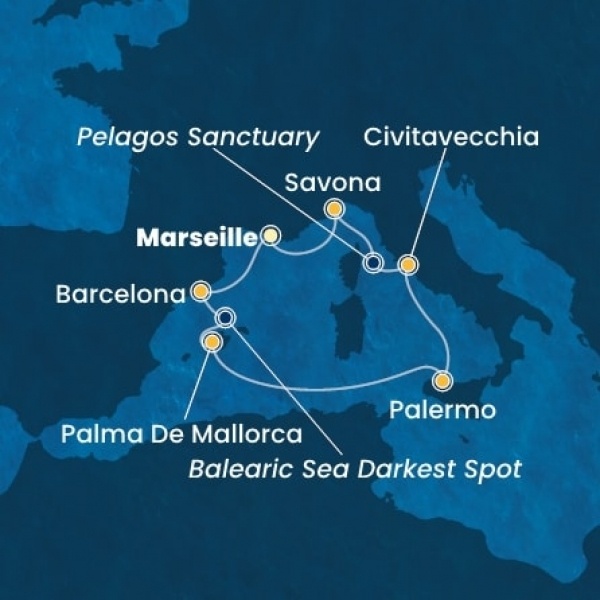 Costa Toscana - Franciaország, Spanyolország, Baleár-szigetek, Olaszország