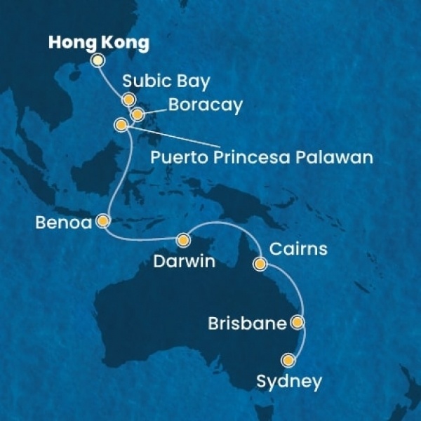 Costa Serena - Kína, Fülöp-szigetek, Ausztrália