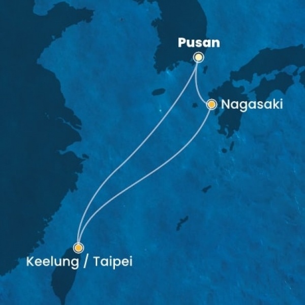 Costa Serena - South Korea, Taiwan, Japán