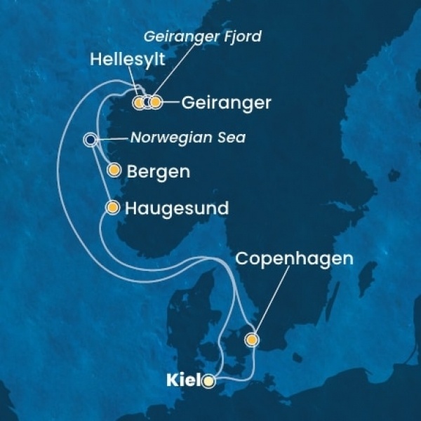 Costa Diadema - Németország, Dánia, Norvégia