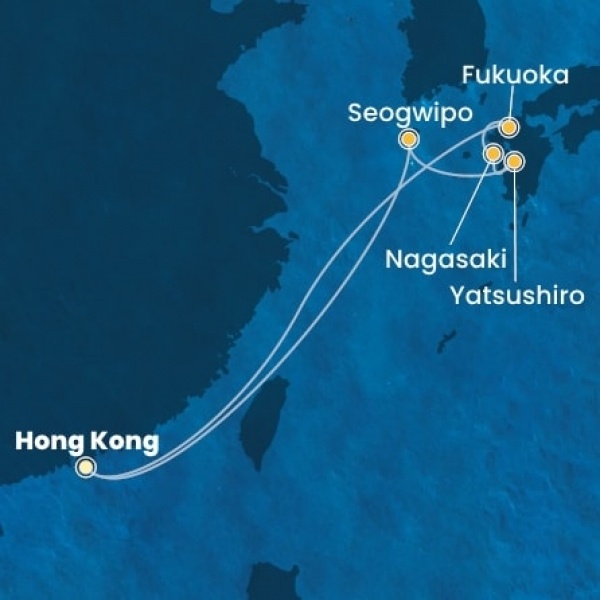 Costa Serena - Kína, Japán