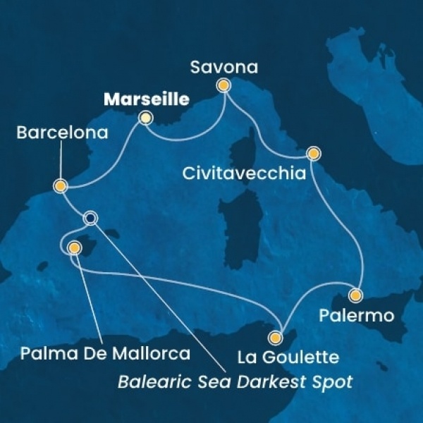 Costa Toscana - Franciaország, Spanyolország, Baleár-szigetek, Tunézia, Olaszország