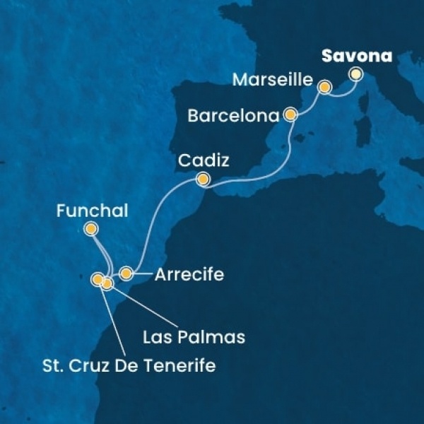 Costa Fascinosa - Olaszország, Spanyolország, Marokkó, Gibraltár, Franciaország