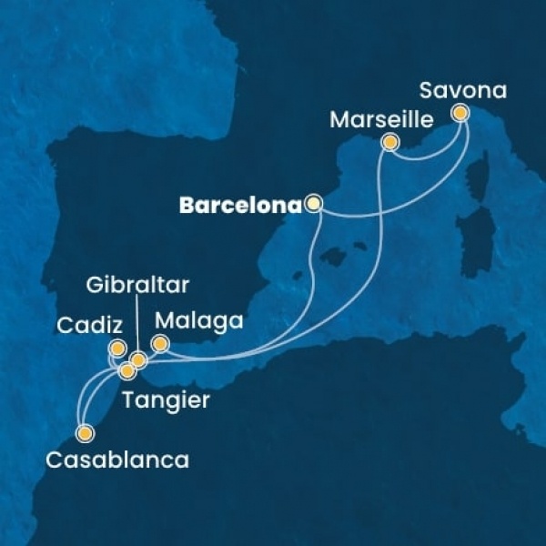 Costa Fascinosa - Spanyolország, Marokkó, Gibraltár, Franciaország, Olaszország