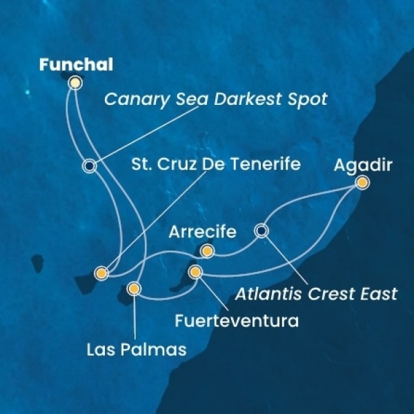 Costa Fortuna - Madeira, Kanári-szigetek, Marokkó, Spanyolország