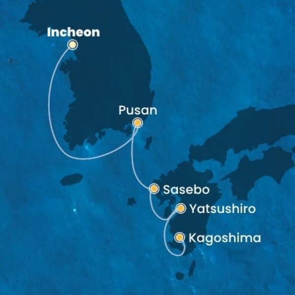 Costa Serena - South Korea, Japán