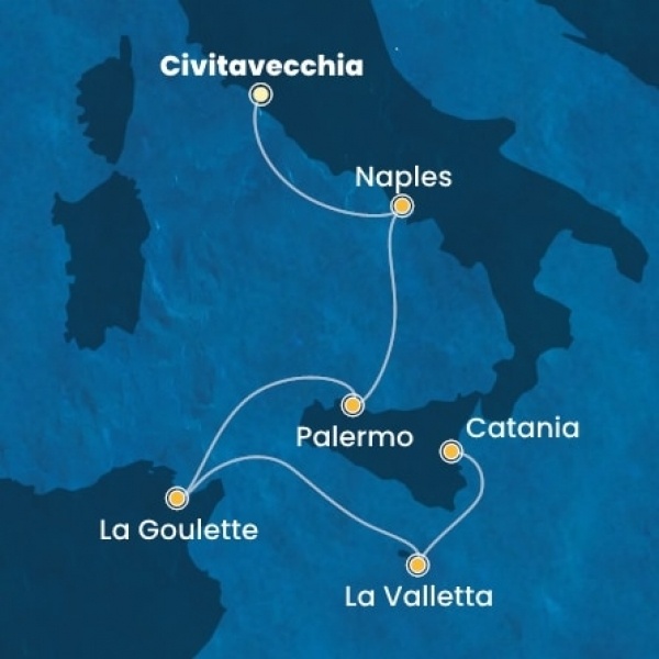 Costa Fascinosa - Olaszország, Tunézia, Málta