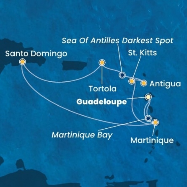 Costa Favolosa - Holland Antillák (ABC-szigetek), Virgin szigetek