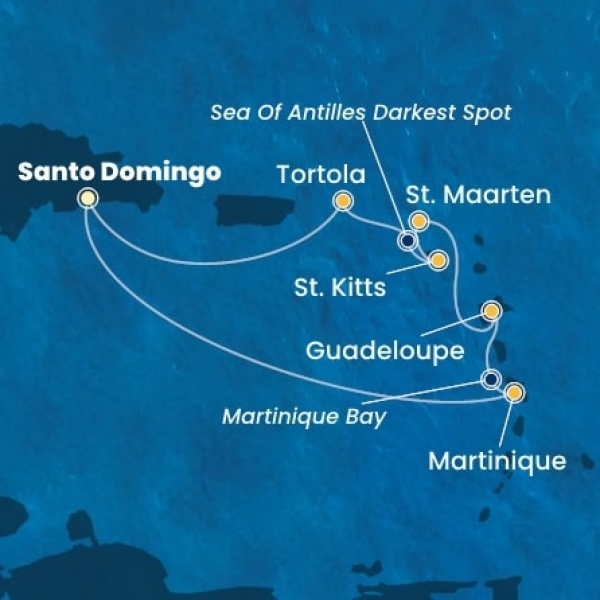Costa Favolosa - Holland Antillák (ABC-szigetek), Virgin szigetek