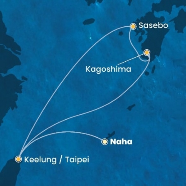 Costa Serena - Japán, Taiwan