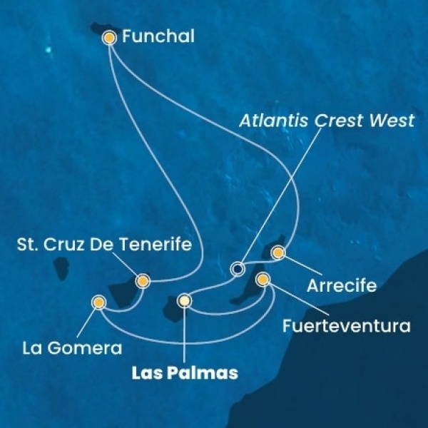 Costa Pacifica - Kanári-szigetek, Spanyolország, Madeira