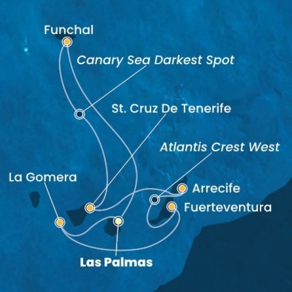 Costa Pacifica - Kanári-szigetek, Madeira, Spanyolország