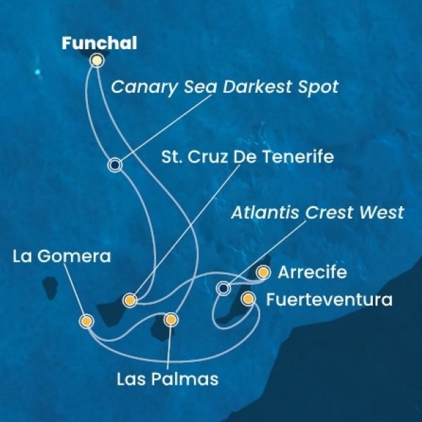 Costa Pacifica - Madeira, Kanári-szigetek, Spanyolország