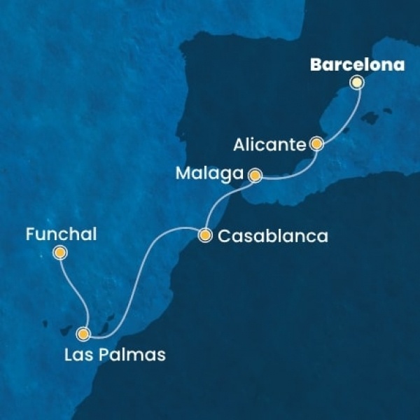 Costa Pacifica - Spanyolország, Marokkó, Kanári-szigetek, Madeira