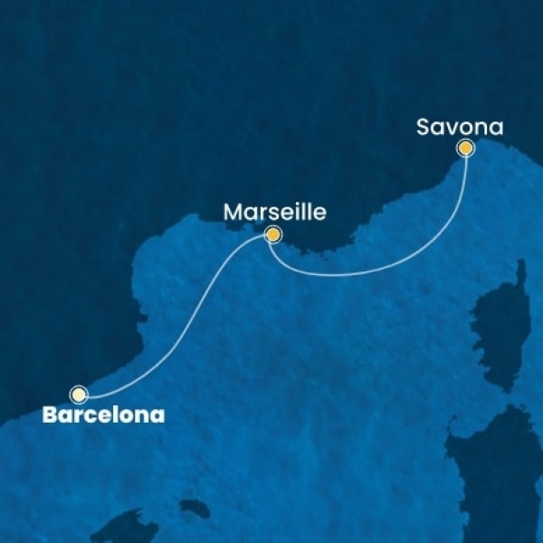 Costa Fortuna - Spanyolország, Franciaország, Olaszország