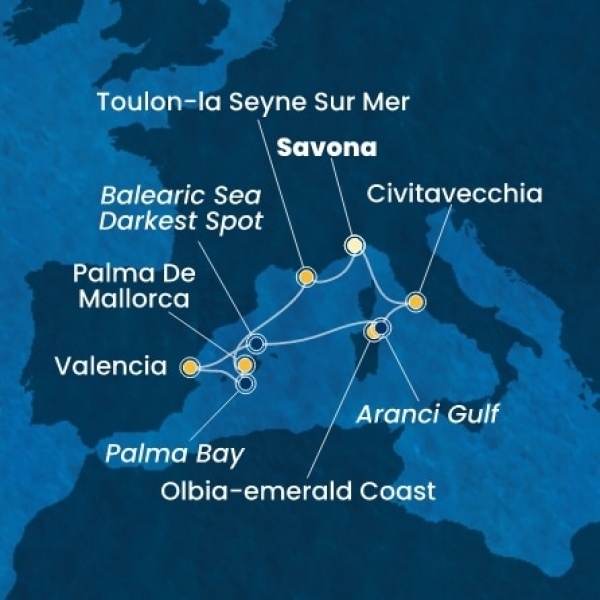Costa Pacifica - Olaszország, Franciaország, Baleár-szigetek, Spanyolország
