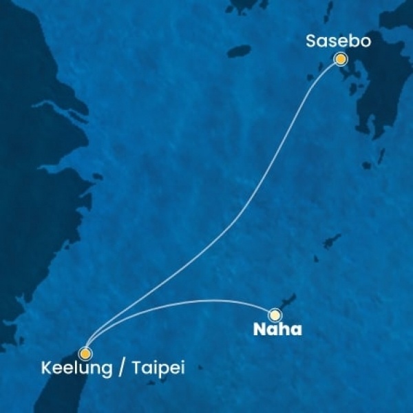 Costa Serena - Japán, Taiwan