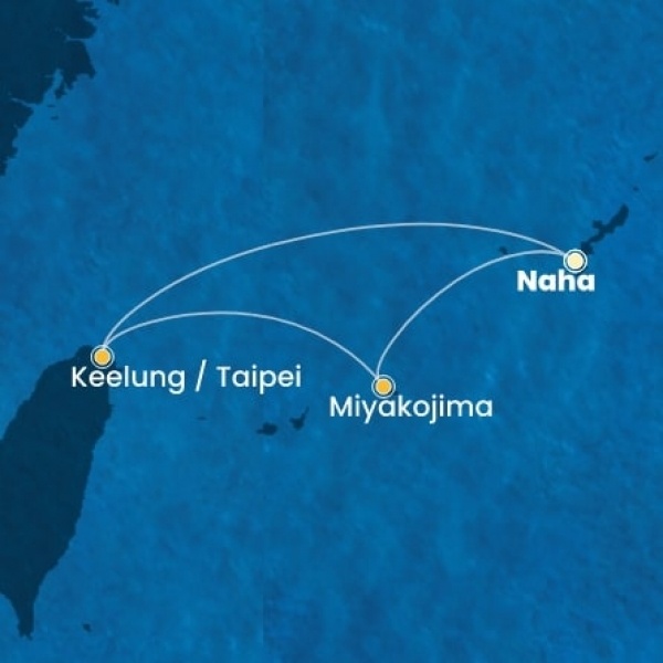 Costa Serena - Japán, Taiwan