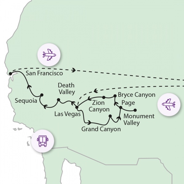 A Vadnyugat nemzeti parkjai és San Francisco