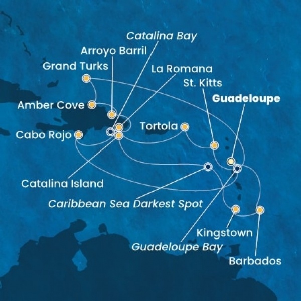 Costa Fascinosa - Holland Antillák (ABC-szigetek), Virgin szigetek, Dominikai Köztársaság, Turks szigetek