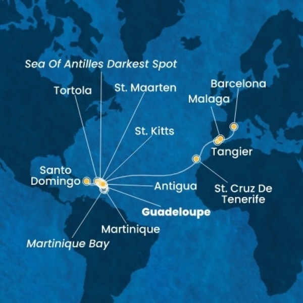 Costa Favolosa - Holland Antillák (ABC-szigetek), Virgin szigetek, Kanári-szigetek, Marokkó, Spanyolország