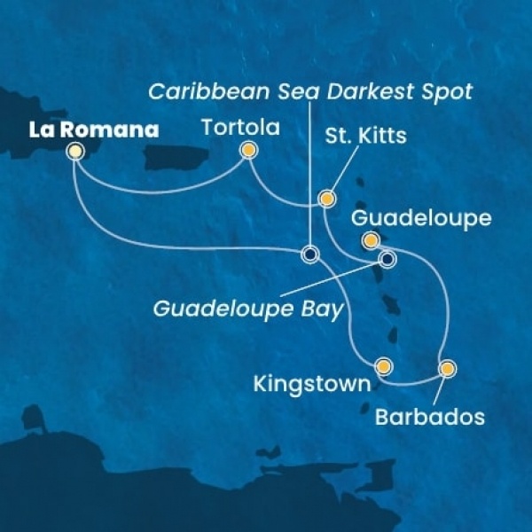 Costa Fascinosa - Dominikai Köztársaság, Holland Antillák (ABC-szigetek), Virgin szigetek