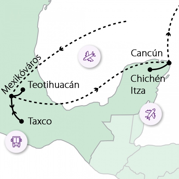 Ősi civilizációk és karibi pihenés Mexikóban