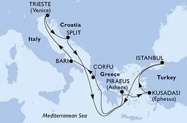 HELLÓ ISZTAMBUL! - MSC Splendida csoportos hajóút magyar idegenvezetővel