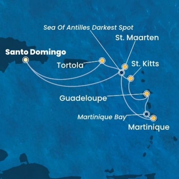 Costa Favolosa - Holland Antillák (ABC-szigetek), Virgin szigetek