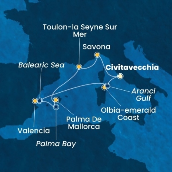 Costa Pacifica - Olaszország, Franciaország, Baleár-szigetek, Spanyolország