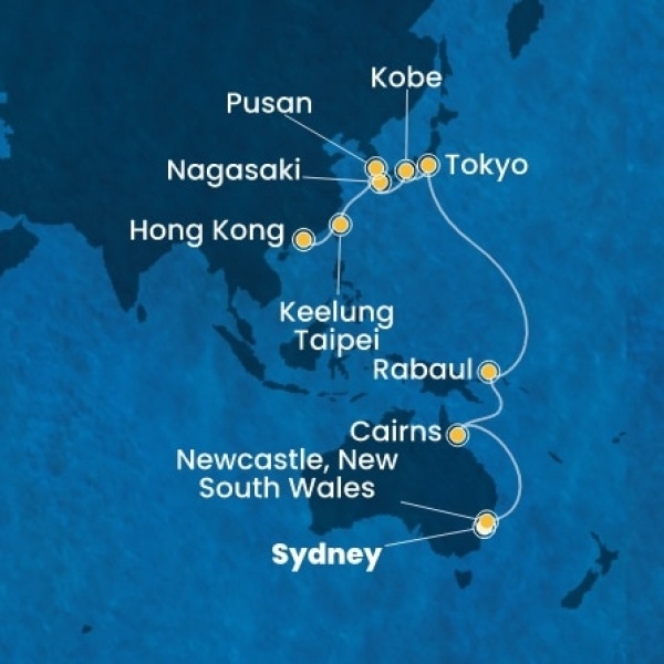 Costa Deliziosa - Ausztrália, Japán, South Korea, Taiwan, Kína