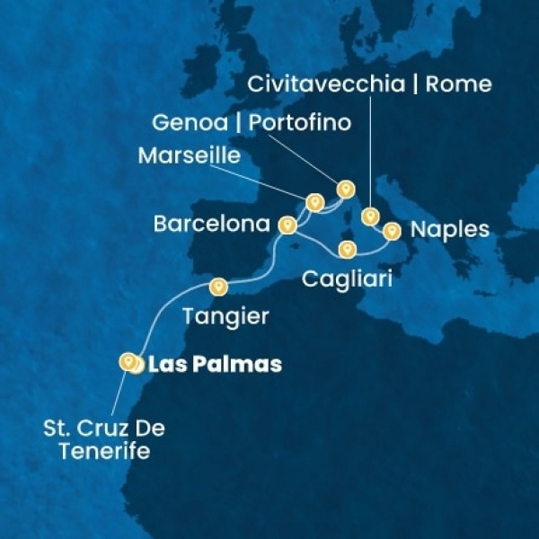 Costa Smeralda - Kanári-szigetek, Marokkó, Spanyolország, Franciaország, Olaszország