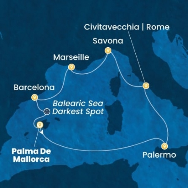 Costa Toscana - Baleár-szigetek, Olaszország, Franciaország, Spanyolország