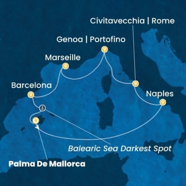 Costa Toscana - Baleár-szigetek, Olaszország, Franciaország, Spanyolország