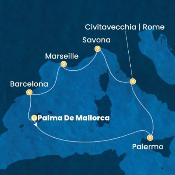 Costa Toscana - Baleár-szigetek, Olaszország, Franciaország, Spanyolország
