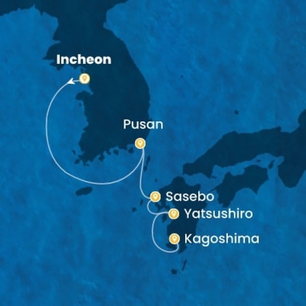 Costa Serena - South Korea, Japán