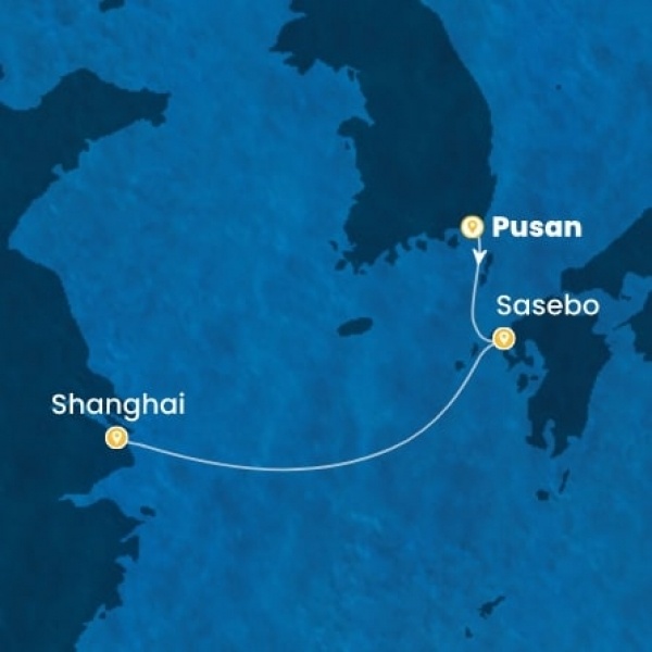 Costa Serena - South Korea, Kína
